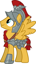 Size: 5176x9320 | Tagged: safe, artist:starryshineviolet, flash magnus, pegasus, pony, a rockhoof and a hard place, g4, absurd resolution, helmet, looking up, male, royal guard, simple background, solo, stallion, transparent background, vector