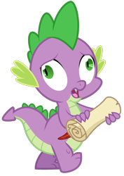 Size: 744x1052 | Tagged: safe, artist:sollace, derpibooru exclusive, spike, dragon, g4, .svg available, derp, episode needed, quill, scroll, simple background, solo, svg, talking, transparent background, vector, walking, worried