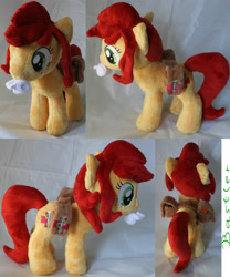 Size: 2498x3000 | Tagged: safe, artist:bastler, artist:bestlerrj, oc, oc only, oc:sani soda, earth pony, pony, galacon, bag, bandage, female, galacon 2023, high res, irl, mare, photo, plushie, saddle bag, solo