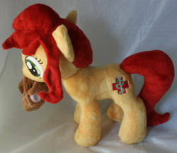 Size: 2460x2124 | Tagged: safe, artist:bastler, oc, oc only, oc:sani soda, earth pony, pony, bag, bandage, female, high res, irl, mare, photo, plushie, saddle bag, solo