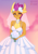 Size: 2826x4000 | Tagged: safe, artist:xjenn9, smolder, dragon, anthro, g4, bouquet, bride, choker, clothes, crying, dragoness, dress, female, flower, looking at you, smiling, smiling at you, solo, tears of joy, veil, wedding dress