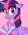 Size: 1620x2048 | Tagged: safe, artist:petaltwinkle, twilight sparkle, alicorn, pony, g4, clothes, eyebrows, eyebrows visible through hair, female, heart, heart eyes, looking at you, mare, mouth hold, pink background, signature, simple background, socks, solo, striped socks, teeth, twilight sparkle (alicorn), wingding eyes