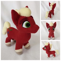 Size: 3264x3264 | Tagged: safe, artist:fleecefriendship, sprout cloverleaf, earth pony, pony, g5, cute, high res, irl, male, photo, plushie, silly, silly pony, sproutbetes, stallion