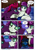 Size: 2480x3508 | Tagged: safe, artist:dsana, tempest shadow, oc, oc:lullaby dusk, oc:thistledown, earth pony, pegasus, pony, unicorn, comic:a storm's lullaby, g4, bed, canon x oc, cockblock, female, filly, foal, frog (hoof), high res, in bed, interrupted, lesbian, mare, moment killer, plushie, shipping, underhoof