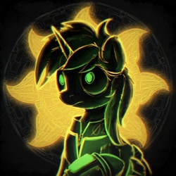 Size: 2000x2000 | Tagged: safe, artist:uteuk, oc, oc only, oc:littlepip, pony, unicorn, fallout equestria, clothes, female, high res, jumpsuit, mare, pipbuck, solo, sun, vault suit
