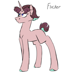 Size: 900x900 | Tagged: safe, artist:fuckomcfuck, oc, oc only, oc:flicker, pony, unicorn, offspring, parent:oc:doodles, parent:starlight glimmer, parents:canon x oc, simple background, solo, transparent background