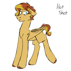 Size: 900x900 | Tagged: safe, artist:fuckomcfuck, oc, oc only, oc:hot shot, pegasus, pony, offspring, parent:oc:doodles, parent:sunset shimmer, parents:canon x oc, simple background, solo, transparent background