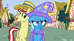 Size: 1000x563 | Tagged: safe, artist:princessstar022, flim, trixie, pony, unicorn, g4, duo, female, male, mare, stallion