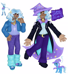 Size: 1832x2048 | Tagged: safe, artist:coyotevallie, trixie, human, g4, humanized, redesign, simple background, white background