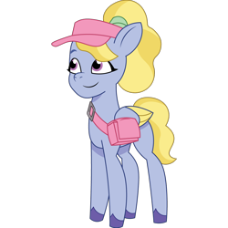 Size: 1200x1200 | Tagged: safe, artist:prixy05, fifi (g5), pegasus, pony, g5, female, mare, satchel, simple background, smiling, solo, standing, transparent background, vector, visor cap