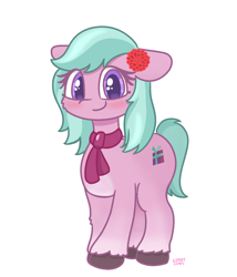 Size: 1849x2160 | Tagged: safe, artist:limitmj, dahlia, earth pony, pony, g5, adordahlia, cute, female, mare, signature, simple background, solo, text, white background