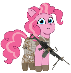 Size: 1753x1799 | Tagged: safe, artist:edy_january, artist:prixy05, edit, vector edit, pinkie pie, earth pony, pony, g4, g5, my little pony: tell your tale, armor, body armor, boots, call of duty, call of duty: modern warfare 2, clothes, g4 to g5, generation leap, gloves, gun, handgun, heavy, m1911, m249, machine gun, machinegunner, marine, marines, military, military pony, military uniform, operator, pistol, sabotage, shoes, simple background, soldier, soldier pony, solo, special forces, tactical, tactical pony, tactical vest, task forces 141, transparent background, uniform, united states, usmc, vector, vest, weapon