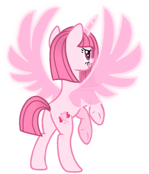 Size: 970x1128 | Tagged: source needed, safe, artist:muhammad yunus, artist:starlunatvyt, oc, oc only, oc:annisa trihapsari, alicorn, earth pony, pony, series:the guardian of leadership, g4, angry, annibutt, base used, butt, female, gritted teeth, magic, mare, plot, simple background, solo, teeth, transparent background