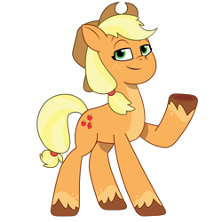 Size: 1200x1200 | Tagged: safe, artist:prixy05, applejack, earth pony, pony, g4, g5, my little pony: tell your tale, g4 to g5, generation leap, simple background, solo, transparent background, vector