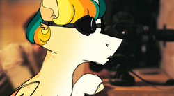 Size: 1532x853 | Tagged: safe, artist:fuckomcfuck, edit, edited screencap, screencap, oc, oc:atomic sunglow, alicorn, human, pony, camera, goggles, irl, irl human, movie reference, oppenheimer, photo, solo