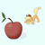 Size: 3600x3600 | Tagged: safe, artist:jellyworm, derpibooru exclusive, applejack, earth pony, pony, g4, apple, appletini, blue background, food, high res, imminent pounce, micro, simple background, solo, that pony sure does love apples, tongue out