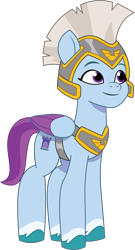Size: 754x1399 | Tagged: safe, artist:prixy05, zoom zephyrwing, pegasus, pony, g5, my little pony: tell your tale, armor, colored wings, eyebrows, female, folded wings, guardsmare, helmet, mare, pegasus royal guard, royal guard, simple background, smiling, solo, transparent background, vector, wings