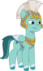 Size: 831x1373 | Tagged: safe, artist:prixy05, thunder flap, pegasus, pony, g5, my little pony: tell your tale, armor, colored wings, eyebrows, folded wings, helmet, male, pegasus royal guard, royal guard, simple background, smiling, solo, stallion, transparent background, vector, wings