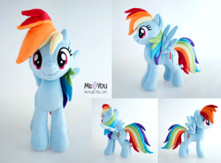 Size: 1800x1326 | Tagged: safe, artist:meplushyou, rainbow dash, pegasus, pony, g4, irl, photo, plushie, solo