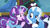 Size: 2560x1440 | Tagged: safe, artist:djkaskan, edit, edited screencap, screencap, starlight glimmer, trixie, pony, unicorn, g4, my little pony: friendship is magic, no second prances, alternate hairstyle, female, lesbian, piercing, redesign, ship:startrix, shipping