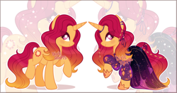 Size: 3800x1984 | Tagged: safe, artist:dixieadopts, oc, oc:sunstone, pony, unicorn, clothes, dress, female, mare, smiling, solo