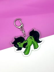 Size: 794x1059 | Tagged: safe, artist:redpalette, oc, oc:anon, oc:filly anon, cute, female, filly, keychain, mare, merchandise, stretching, yawn