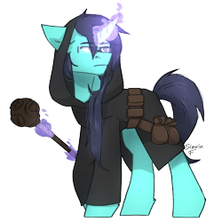 Size: 2480x2480 | Tagged: safe, artist:sinrinf, oc, oc only, oc:rasurn zet, pony, unicorn, cape, clothes, glasses, glowing, glowing horn, high res, horn, simple background, solo, transparent background