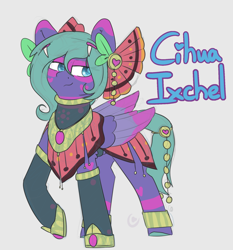 Size: 1280x1374 | Tagged: safe, artist:umbreow, oc, oc:cihua ixchel, pegasus, pony, female, mare, simple background, solo