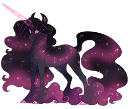 Size: 1700x1450 | Tagged: safe, artist:uunicornicc, oc, oc only, earth pony, pony, artificial horn, augmented, female, glowing, glowing eyes, horn, magic, magic horn, mare, simple background, solo, transparent background, unshorn fetlocks