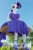 Size: 3840x5760 | Tagged: safe, alternate version, artist:hunterz263, rarity, unicorn, anthro, plantigrade anthro, g4, 3d, 5k, blender, breasts, busty rarity, clothes, dress, feet, flower, high heels, looking at you, nexgen, not sfm, outdoors, shoes, table, tree