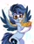 Size: 1200x1530 | Tagged: safe, artist:falafeljake, oc, oc only, oc:soaring spirit, pegasus, pony, armor, chest fluff, coat markings, colored hooves, colored wings, commission, ear fluff, eating, eyebrows, eyebrows visible through hair, facial markings, fluffy, food, glasses, heart, holding, male, markings, multicolored hair, multicolored mane, multicolored tail, multicolored wings, pegasus oc, pizza, signature, simple background, smiling, socks (coat markings), solo, spread wings, stallion, tail, three toned wings, white background, wing armor, wing brace, wing fluff, wings, ych result