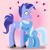 Size: 1400x1400 | Tagged: safe, artist:mlplary6, hoo'far, trixie, pony, unicorn, g4, blushing, boyfriend and girlfriend, cute, diatrixes, eyes closed, female, heart, lineless, love, male, mare, shipping, smiling, stallion, straight, trixfar