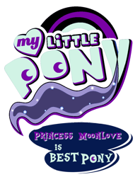 Size: 796x1003 | Tagged: safe, artist:princessmoonlove, edit, oc, oc only, oc:princess moonlove, best pony logo, logo, logo edit, my little pony: friendship is magic logo, simple background, transparent background
