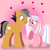 Size: 1400x1400 | Tagged: safe, artist:mlplary6, clear sky, quibble pants, earth pony, pony, unicorn, g4, boyfriend and girlfriend, clearbetes, cute, female, heart, looking at each other, looking at someone, love, male, mare, quibblebetes, ship:quibblesky, shipping, smiling, smiling at each other, stallion, straight