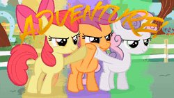 Size: 1920x1080 | Tagged: safe, ai assisted, ai content, artist:bgm, apple bloom, scootaloo, sweetie belle, earth pony, pegasus, pony, unicorn, g4, ai voice, animated, cutie mark crusaders, music, singing, so-vits-svc, sound, webm