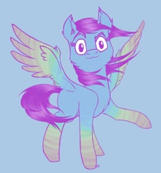 Size: 1008x1076 | Tagged: safe, alternate version, artist:buttersflutterscotch, rainbow dash, pegasus, pony, g4, alternate hair color, colored wings, gradient legs, multicolored wings, solo, wings