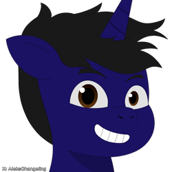 Size: 3000x3000 | Tagged: safe, artist:alejandrogmj, oc, oc only, oc:flash macintosh, pony, unicorn, g5, high res, simple background, solo, tell your tale accurate, transparent background