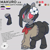 Size: 4096x4096 | Tagged: safe, artist:metaruscarlet, oc, oc only, oc:makuro, earth pony, pony, asexual pride flag, clothes, color palette, earth pony oc, english, flower, flower on ear, gray background, japanese, kanji, no catchlights, no pupils, nonbinary, nonbinary pride flag, pink eyes, pride, pride flag, pronouns, sailor uniform, shoes, simple background, skirt, socks, solo, sweater, teenager, text, uniform