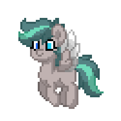 Size: 250x250 | Tagged: safe, oc, oc only, oc:wordsflight, pegasus, pony, pony town, female, flying, mare, simple background, solo, spread wings, white background, wings