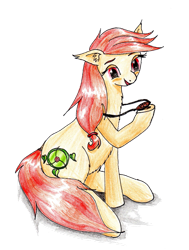 Size: 777x1028 | Tagged: safe, artist:40kponyguy, derpibooru exclusive, edit, oc, oc only, oc:safe haven, earth pony, hagwarders, pony, 2024 community collab, derpibooru community collaboration, female, hoof hold, jewelry, mare, necklace, simple background, solo, tired, traditional art, transparent background