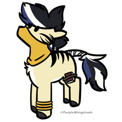 Size: 3000x3000 | Tagged: safe, artist:purple wingshade, oc, oc only, oc:xhanti, zebra, bracelet, chest fluff, cute, female, high res, jewelry, mare, multicolored hair, simple background, small, solo, stripes, transparent background
