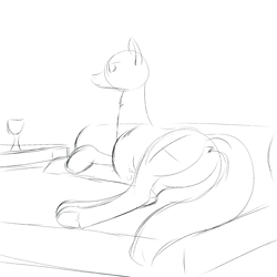 Size: 1000x1000 | Tagged: safe, artist:saint boniface, pony, sketch, solo, wip