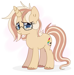 Size: 2006x2048 | Tagged: safe, artist:limzi, artist:mxakis-s, oc, oc only, oc:lulubell, pony, unicorn, 2024 community collab, derpibooru community collaboration, commission, cute, female, freckles, glasses, high res, horn, mare, simple background, solo, transparent background, unshorn fetlocks