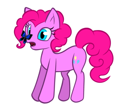 Size: 2360x2104 | Tagged: safe, artist:mant1squeen, pinkie pie, butterfly, earth pony, pony, g4, butterfly on nose, female, high res, insect on nose, simple background, solo, white background