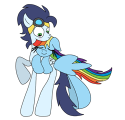 Size: 750x720 | Tagged: safe, artist:dasher666, artist:swirlyquill, edit, rainbow dash, soarin', pegasus, pony, g4, female, male, ship:soarindash, shipping, simple background, straight, white background