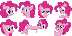 Size: 576x288 | Tagged: safe, artist:scootaloormayfly, pinkie pie, earth pony, pony, g4, angry, breaking the fourth wall, drugs, marijuana, pixel art, rpg maker, sad, simple background, solo, sprite, sprite sheet, surprised, transparent background