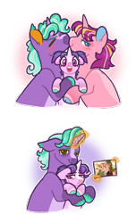 Size: 650x1071 | Tagged: safe, artist:queerhorses, firelight, starlight glimmer, oc, oc:stargate, pony, g4, dude looks like a lady, female, filly, filly starlight glimmer, gay, magic, male, photo, simple background, transparent background, younger