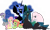 Size: 3414x2028 | Tagged: safe, artist:notsafeforsanity, fluttershy, maud pie, nightmare moon, queen chrysalis, tree hugger, oc, oc:fluffle puff, alicorn, changeling, changeling queen, earth pony, pegasus, g4, bong, female, harem, high res, lesbian, ship:flutterhugger, shipping, show accurate, simple background, style emulation, transparent background