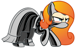 Size: 5289x3383 | Tagged: safe, artist:severity-gray, oc, oc only, oc:copper moon, earth pony, pony, absurd resolution, angry, blushing, clothes, dress, female, gala dress, latex, latex boots, latex dress, latex mask, simple background, solo, transparent background