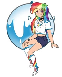 Size: 642x804 | Tagged: safe, artist:xram.vk, rainbow dash, human, g4, converse, humanized, shoes, simple background, solo, white background